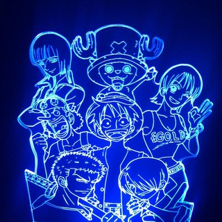 Luminária Led, Pilha, 1 cor, One Piece, Luffy, Roronoa, Sanji