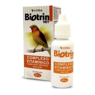 Biotrin Vet complexo Vitaminico -20ml aminoacido e minerais para passaros