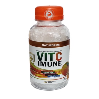 Vit C Imune 5+ (Arginina Vitamina C Vitamina D Zinco e Cálcio) 60 Comprimidos 1000mg (1)