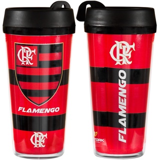 Copo Térmico Oficial Flamengo Personalizado 500 ml Pro Tork De Bebidas Com Tampa