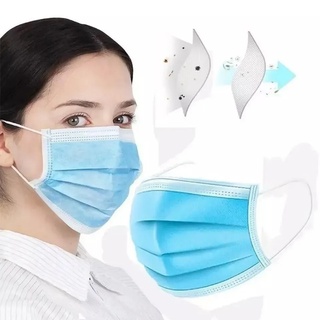 Máscara Descartável De Proteção Facial Tripla Com 25 Unidades (5)