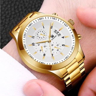 Three-eye creative watch alloy steel business watch leisure fashion quartz watch (2)