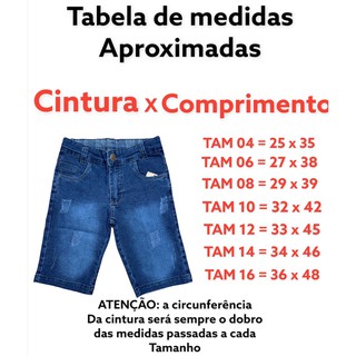 Kit 3 bermudas jeans shorts masculino infantil juvenil menino com regulador (4)
