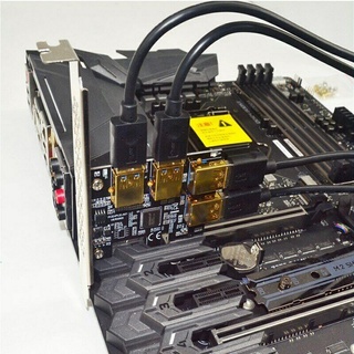 4 Port PCIe Riser Adapter Board PCI-E 1x to 4 USB 3.0 PCI-E Rabbet GPU (2)
