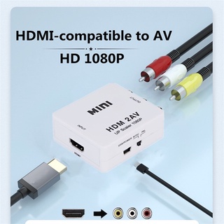 HDMI-compatible Conversor AV Video Box HD 1080P HDMI2AV Suporte NTSC PAL Saída Compatível Para RCA