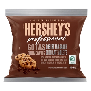 Gotas de Chocolate Forneáveis Cobertura Ao Leite 1,01kg - Hersheys Professional