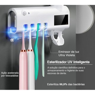 Porta Escova De Dentes Luz UV Esterilizador Automático (1)