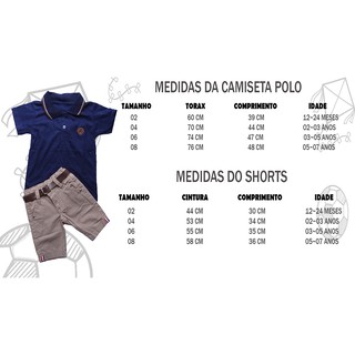 Conj Polo Infantil Com Shorts Com Elastano E Cinto (3)