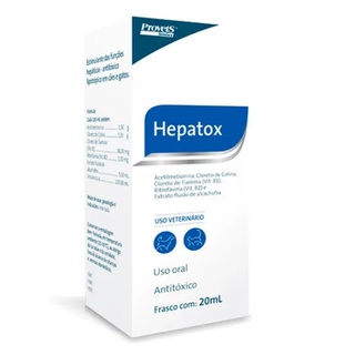 Hepatox Antitoxico Para Caes Gatos Aves Oral 20ml Provets