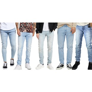 KIT 4-5-10 Calça Jeans colorida sarja berim Masculina Slim Elastano