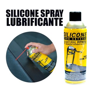 Silicone Spray Esteira Ergométrica para Limpeza 400 ml Esteiras Lubrificante Academia Silicone para Carro Academia Treino Natural Fitness