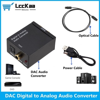 LccKaa Sinal Coaxial Digital Para Analógico Conversor De Áudio Toslink RCA R/L Codec SPDIF ATV Amplificador DAC