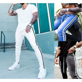 Calca Jeans Masculina Skinny Com Elastano Laycra Listra Faixa + Cordao. (5)