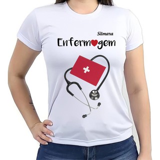 Camiseta Baby Look Feminina Enfermagem Personalizada Mod F28 (1)
