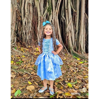 Promoção Vestido Fantasia Infantil Princesa Cinderela