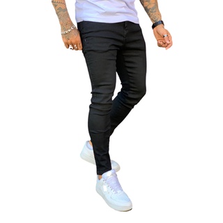 Calça Jeans Preta Super Skinny Masculina