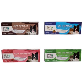 Gel Dental Pet Clean 60g - Para escovação de dentes de cães e gatos