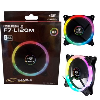 Cooler fan RGB 5 cores c3tech super refrigeração e silencioso 120mm Compra Garantida e Envio Imediato (4)