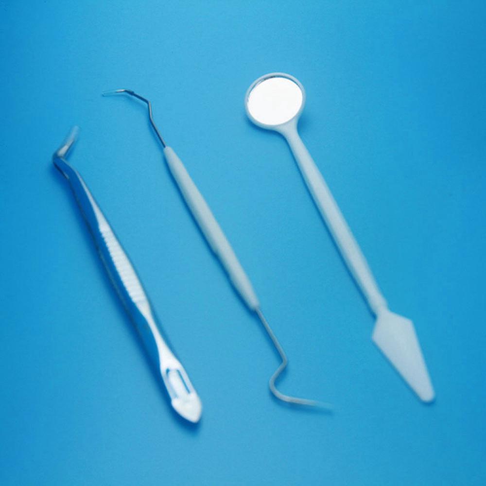 3 Pçs Kit de Instrumentos Odontológicos Espelho Bucal/Sonda/Pinça (2)