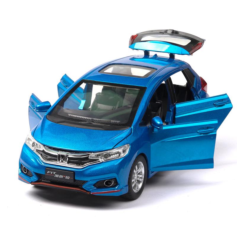 Die Cast Diecast Escala 1/32 Honda Fit Liga Puxar Para Trás Modelo De Carro/Brinquedo/Veículo Colecionável