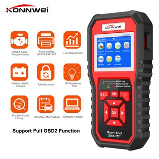【Support Portuguese】KONNWEI KW850 full OBD2 Car Diagnostic Tools OBD Auto Scanner OBDII Code Reader
