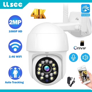 LLSEE Yoosee Outdoor Câmera IP de Segurança Inteligente 2MP Visão Noturna Infravermelha PTZ Externa Câmera WiFi 1080P HD CCTV P2P