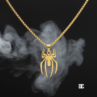 DC hip-hop style 18K gold plated Spiderman necklace Spiderman pendant