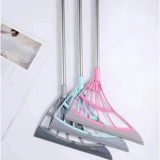 rodo vassoura mágica de silicone flexivel, com cabo de altura ajustavel, utilizado para puxar agua limpa vidro