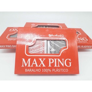 Baralho de Plástico com 2 Peças Max Ping