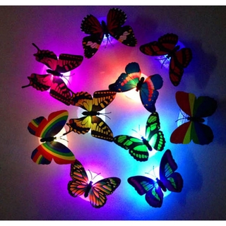 Lâmpada noturna led borboleta / 3D romântica colorida para decoração (2)