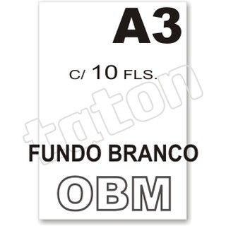 Obm - Fundo Branco P/ Tecidos Escuros - A3 C/ 10 Fls