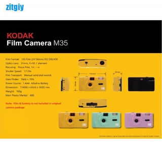 [TG] NEW - Kodak Vintage Retro M35 35mm Reusable Film Camera Pink Green Yellow PurpleOZ (3)