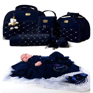 Bolsa de bebê térmica + um kit saída de maternidade 100% algodão - KIT-B-103-S-01 (1)