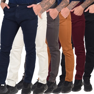 kit c/ 3 Calca jeans masculina VARIAS CORES OFERTA ORIGINAL PREMIUM