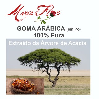 Goma Arábica em pó - Acácia - 100% Pura - 500gr