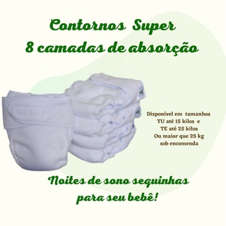 Contorno Ajustado Super 8 camadas para usar com fraldas ecológicas (1)