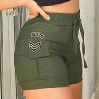 Shorts Feminino Bomber Cargo Militar Army Bengaline (4)