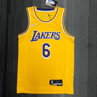 Colete Esportivo NBA 75th Anniversary 21-22 Temporada Lakers Amarelo N 6 James # 6