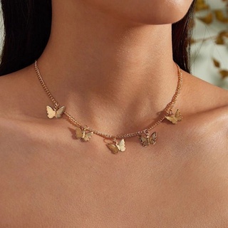 Colar Gargantilha Coleção Butterfly Moderno Promoção Vários Modelos Dourado Moda Presente Mulher Luxo