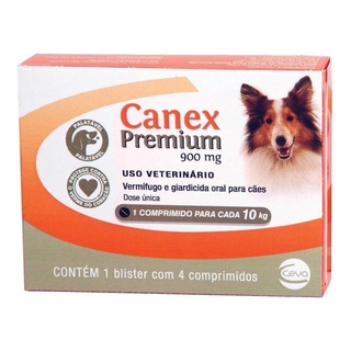 Vermifugo Canex Premium 900mg Caes Ate 10kg - 4 Comprimidos