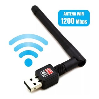 Antena Adaptador Wireless 2.4Ghz USB Wi-Fi Sem Fio 1800mbps Receptor Premium Notebook Computador Internet Conexão Alta Velocidade
