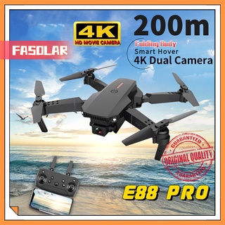E88 Pro 4k Dual Camera Drone HD Amplo Angular Wifi Controle Remoto Quadcopter Dobrável Obstacle Automático Evitarance