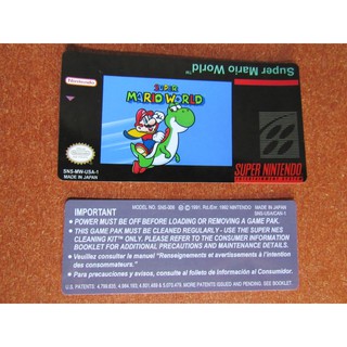 Label (Etiqueta) Adesiva para cartucho de Super Nintendo - Super Mario World Frente e Verso - tenho vários outros títulos disponíveis
