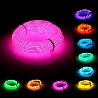 Fio de Luz Neon Portátil com Bateria / Fio Eletroluminescente Brilhante para Fantasia/Decoração de Festa/Balada