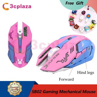 3C SB02 Mouse Dva D.va Para Cosplay USB/Com Fio/Rosa/Cor (1)