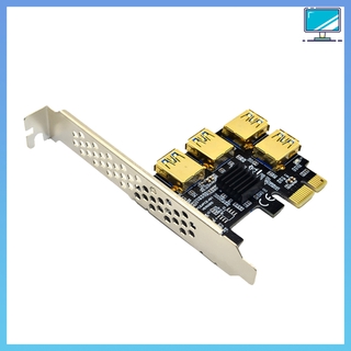 [2020]PCIe 1 to 4 PCI Express Riser Card PCI-E 1X to External 4 PCI-e USB 3.0 Adapter