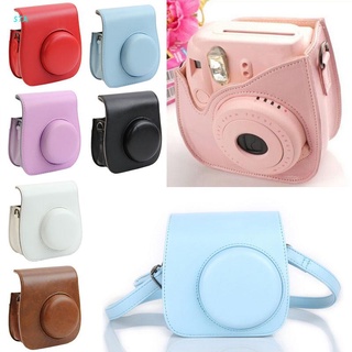 STA Leather Camera Shoulder Strap Bag Case Bolsa Para Fujifilm Instax Mini 8