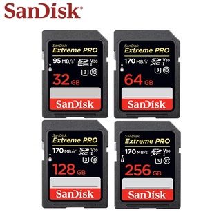 Cartão SD Sandisk Extreme Pro 512GB 256GB 128GB Gb 64 32GB Max Velocidade De Leitura De 170 Mb/s Classe 10 U3 De Memória Para Câmera (1)