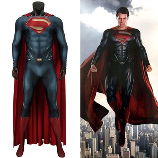 Adulto Crianças Superman Man Of Steel Cosplay Traje Da Clark Kent Macacão Zentai Manto Outfit