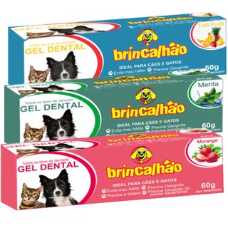 Creme Dental Pasta De Dente Para Pet Cães Gatos Cachorros Brincalhão Sabores (1)